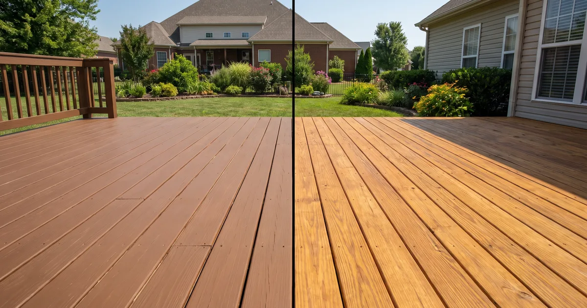 Solid vs semi-transparent stain for Murfreesboro decks