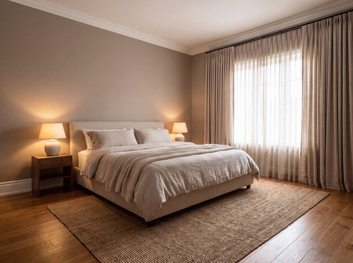 Master bedroom painting - warm taupe walls in Brentwood, TN - Next Day Painting Murfreesboro
